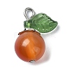 Natural Carnelian Fruit Pendants PALLOY-TA00077-03-2