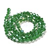 Opaque Solid Color Electroplate Glass Beads Strands EGLA-A039-P4mm-B08-2