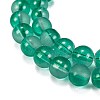 Frosted Transparent Glass Bead Strands GLAA-P065-8mm-14-4