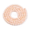 Electroplate Opaque Solid Color Glass Beads Strands EGLA-A044-P4mm-L05-3