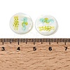 Ocean Printed Natural Freshwater Shell Flat Round Beads SHEL-A006-13G-3