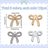 24Pcs 2 Colors Alloy Rhinestone Pendants ALRI-SC0001-46-2