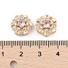 Rack Plating Brass Micro Pave Cubic Zirconia Beads KK-F879-03G-02-3