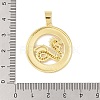 Brass Micro Pave Clear Cubic Zirconia Pendants KK-E111-36A-G-3