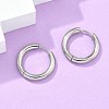 Tarnish Resistant 304 Stainless Steel Huggie Hoop Earrings EJEW-F111-20mm-P-5