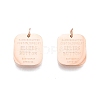 Ion Plating(IP) 304 Stainless Steel Pendants STAS-T060-33B-RG-2