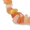 Natural Red Aventurine Chip Beaded Stretch Bracelets BJEW-JB11133-06-4