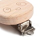 Beech Wood Pacifier Clip AJEW-M015-01C-2