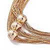 Brass Box Chains Multi-strand Necklaces NJEW-C040-01C-3