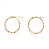Brass Stud Earrings EJEW-N018-006-NF-1