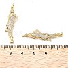 Rack Plating Brass Micro Pave Clear Cubic Zirconia Pendants KK-M280-03G-3