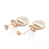 Ion Plating(IP) 304 Stainless Steel Stud Earrings EJEW-P191-21-4