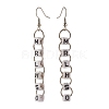 Word Ivrhes Long Brass Dangle Earrings for Women EJEW-JE04753-5