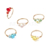 Glass Finger Rings RJEW-JR00925-01-2