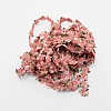 Flower Polyester Trim Ribbon X-OCOR-WH0057-18A-2