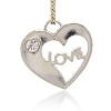 Cute Valentines Day Gift Ideas Platinum Plated Alloy Rhinestone Pendants ALRI-J088-01P-1
