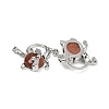 Synthetic Goldstone Kitten Pendants G-J386-C17-15-2