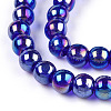 Electroplate Transparent Glass Beads Strands GLAA-T032-T4mm-AB15-3