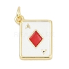 Brass Enamel Charms KK-G522-44G-2