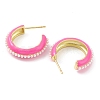 Plastic Pearl Bead Ear Studs for Women EJEW-K245-03G-3