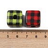 Printed Opaque Acrylic Beads OACR-A040-08-3