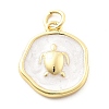 Ocean Theme Brass Enamel Pendants KK-Q029-01A-G-1