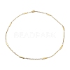 Ion Plating(IP) 304 Stainless Steel Rectangle Link Chain Necklace NJEW-K249-04G-1