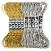 10 Skeins 2 Colors 12-Ply Metallic Polyester Embroidery Floss OCOR-CY0002-06-1