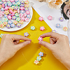84PCS 6Colors Opaque Acrylic Beads SACR-DC0001-14-3