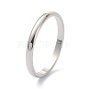 Non-Tarnish 2mm Polished Plain Dome Finger Ring for Girl Women RJEW-C012-05C-P-3