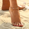 Natural Freshwater Pearl Beaded Link Anklet with 925 Sterling Silver Cable Chain for Women AJEW-F162-015G-3