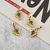 Brass Micro Pave Cubic Zirconia Ice Pick Pinch Bails ZIRC-L093-07G-5