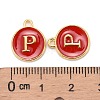 Golden Plated Alloy Enamel Charms X-ENAM-S118-03P-3