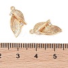 Brass Pendants with Clear Glass Rhinestone KK-N254-65G-3