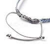 Unisex Adjustable Braided Bead Bracelets BJEW-J181-03C-4