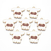 Alloy Enamel Pendants X-ENAM-T011-35KC-RS-1