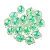 UV Plating Rainbow Iridescent Acrylic Beads OACR-F004-07I-3