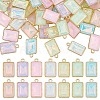 56Pcs 7 Colors Alloy Glass Pendants FIND-OC0014-29-1