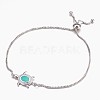 Adjustable Brass Bolo Bracelets BJEW-K204-03-P-2