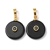 Natural Obsidian Pendants G-P628-03G-05-1