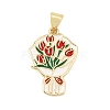 Alloy Enamel Pendants AL-CBAC8B4-02A-G-1
