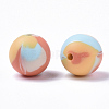 Tri-color Food Grade Eco-Friendly Silicone Beads X-SIL-T056-02b-03-2