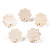 Ash Wood Stud Earring Findings EJEW-N017-011X-1