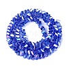 Electroplate Transparent Glass Beads Strands EGLA-Q139-01A-A24-2