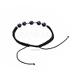 Adjustable Natural Lapis Lazuli(Dyed) Braided Bead Bracelets BJEW-JB04599-05-2