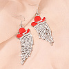 Alloy Rhinestone Dangle Earrings FS-WG4606E-02-1