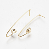 Brass Stud Earring Settings KK-S345-280G-2