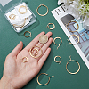 12 Pairs 6 Style 304 Stainless Steel Flat Hoop Earrings EJEW-UN0002-16-3