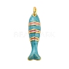 Brass Enamel Pendants KK-H527-05A-G01-1