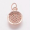Brass Cubic Zirconia Charms KK-P134-25-3